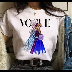 Frozen Anna and Elsa Vogue Shirt
